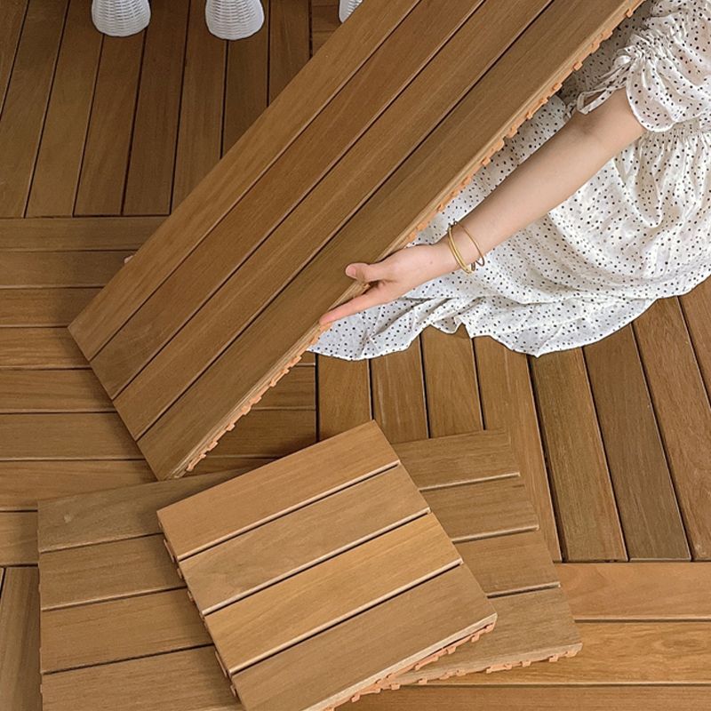 Modern Style Square Wood Flooring Anti-corrosion Outdoor Wood Flooring Clearhalo 'Flooring 'Hardwood Flooring' 'hardwood_flooring' 'Home Improvement' 'home_improvement' 'home_improvement_hardwood_flooring' Walls and Ceiling' 1200x1200_3176b9ac-9268-4b7a-8e0f-6e2627037f81