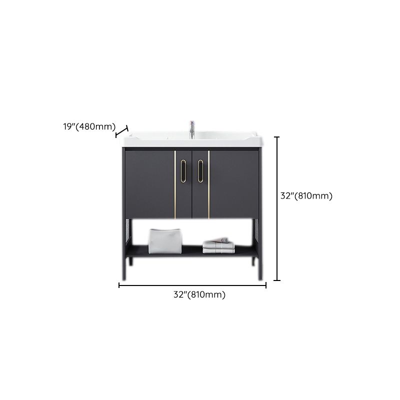 Bathroom Sink Vanity Rectangle Freestanding Mirror Standalone Cabinet Bath Vanity Clearhalo 'Bathroom Remodel & Bathroom Fixtures' 'Bathroom Vanities' 'bathroom_vanities' 'Home Improvement' 'home_improvement' 'home_improvement_bathroom_vanities' 1200x1200_31f2131e-dc85-4b1f-9bf9-23da47f67e0c