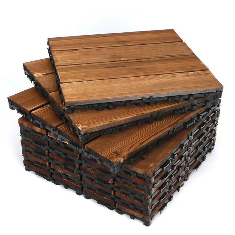 Modern Flooring Planks Click-Locking Smooth Hardwood Deck Tiles for Patio Clearhalo 'Flooring 'Hardwood Flooring' 'hardwood_flooring' 'Home Improvement' 'home_improvement' 'home_improvement_hardwood_flooring' Walls and Ceiling' 1200x1200_31f6288e-6200-4c2b-acfc-7457975e983e