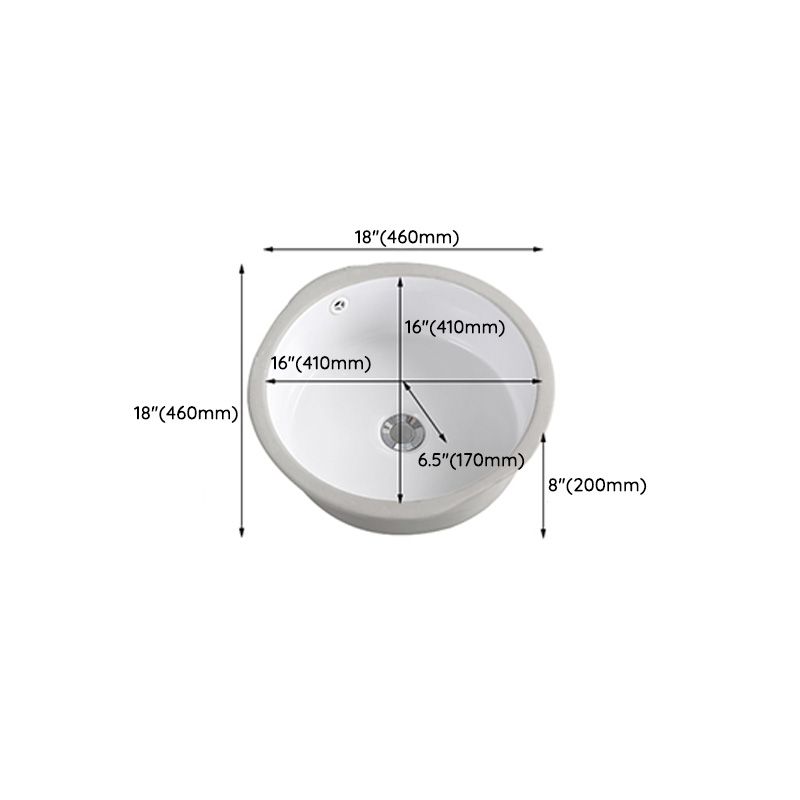 Traditional Undermount Vanity Sink Round Porcelain with Overflow Basin Sink Clearhalo 'Bathroom Remodel & Bathroom Fixtures' 'Bathroom Sinks & Faucet Components' 'Bathroom Sinks' 'bathroom_sink' 'Home Improvement' 'home_improvement' 'home_improvement_bathroom_sink' 1200x1200_31f6e66c-7fea-4397-abdc-96969bca903a