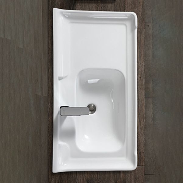 Modern Drop-in Bathroom Sink Rectangular Porcelain with Overflow Vessel Sink Clearhalo 'Bathroom Remodel & Bathroom Fixtures' 'Bathroom Sinks & Faucet Components' 'Bathroom Sinks' 'bathroom_sink' 'Home Improvement' 'home_improvement' 'home_improvement_bathroom_sink' 1200x1200_3211dd60-8d44-4a14-9296-0858ff688659