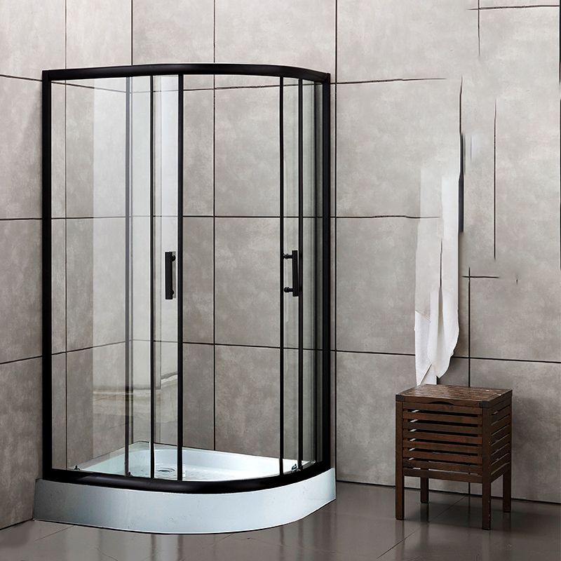 Contemporary Shower Stall Semicircle Metal Framed Shower Stall Clearhalo 'Bathroom Remodel & Bathroom Fixtures' 'Home Improvement' 'home_improvement' 'home_improvement_shower_stalls_enclosures' 'Shower Stalls & Enclosures' 'shower_stalls_enclosures' 'Showers & Bathtubs' 1200x1200_321937d3-ab33-419a-85d7-81b2aed3265b
