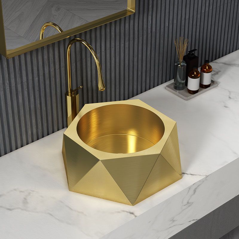 Modern Vessel Sink Metal Specialty with Pop-Up Drain Vessel Lavatory Sink Clearhalo 'Bathroom Remodel & Bathroom Fixtures' 'Bathroom Sinks & Faucet Components' 'Bathroom Sinks' 'bathroom_sink' 'Home Improvement' 'home_improvement' 'home_improvement_bathroom_sink' 1200x1200_3224c378-f316-410e-8ab8-d036f29498ae