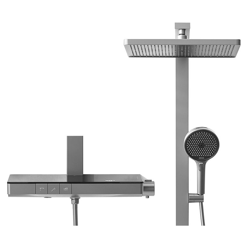 Valve Included Shower System Metal Square Shower Faucet in White Rain Shower Head Clearhalo 'Bathroom Remodel & Bathroom Fixtures' 'Home Improvement' 'home_improvement' 'home_improvement_shower_faucets' 'Shower Faucets & Systems' 'shower_faucets' 'Showers & Bathtubs Plumbing' 'Showers & Bathtubs' 1200x1200_32373959-0f30-414e-844d-b7d9a03b0798