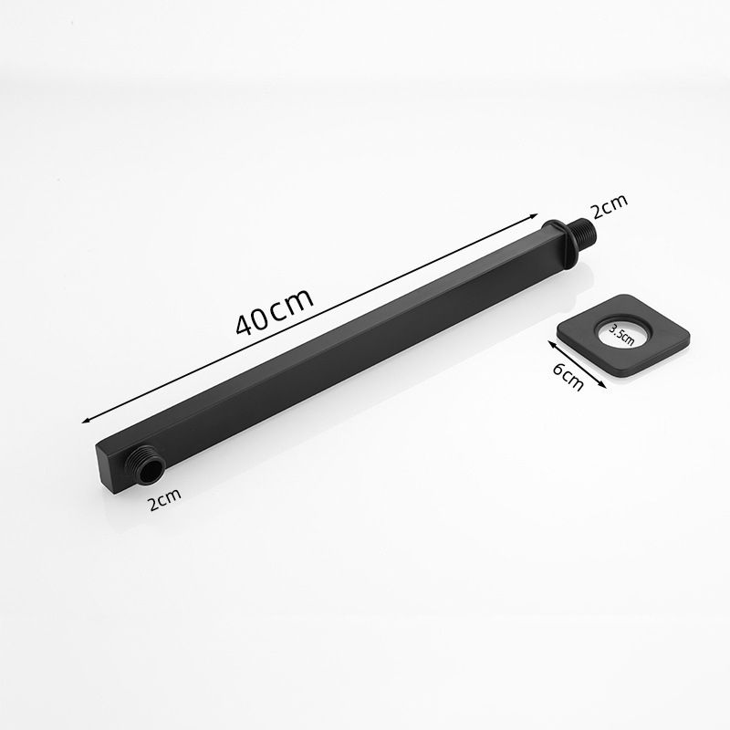 Square and Round Stainless Steel Fixed Shower Head Ceiling Mounted Shower Head in Black Clearhalo 'Bathroom Remodel & Bathroom Fixtures' 'Home Improvement' 'home_improvement' 'home_improvement_shower_heads' 'Shower Heads' 'shower_heads' 'Showers & Bathtubs Plumbing' 'Showers & Bathtubs' 1200x1200_3267d9c7-a11d-4f43-8749-9c95000b6bf0