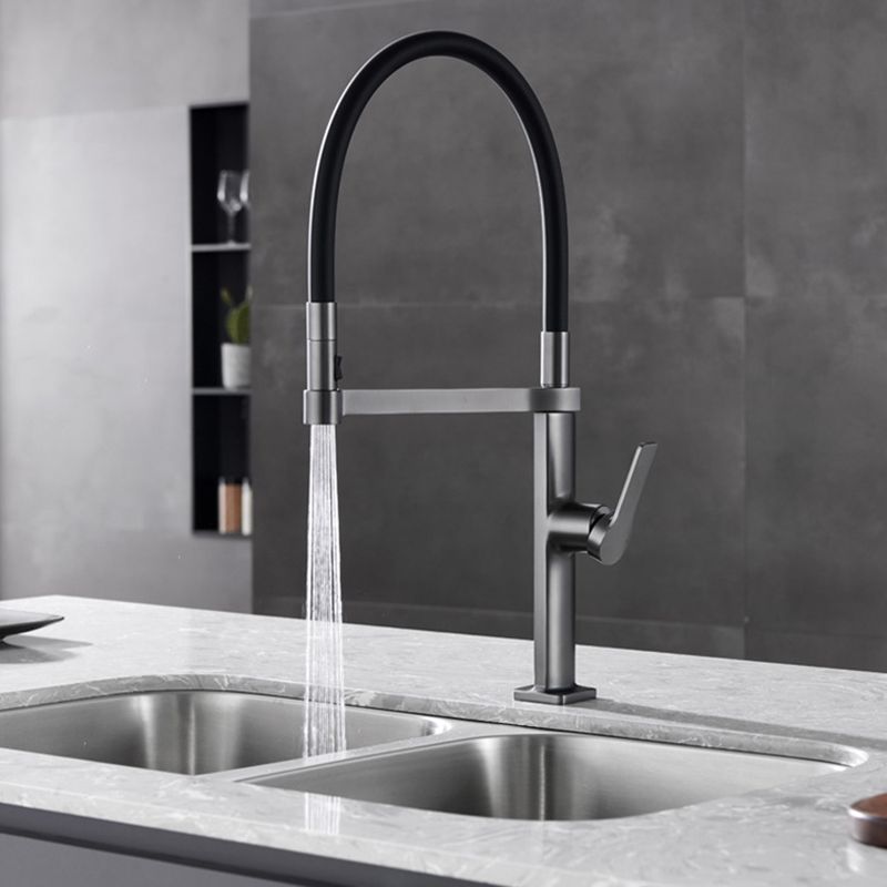 Modern Kitchen Sink Faucet Stainless Steel Single Handle High Arc Kitchen Faucet Clearhalo 'Home Improvement' 'home_improvement' 'home_improvement_kitchen_faucets' 'Kitchen Faucets' 'Kitchen Remodel & Kitchen Fixtures' 'Kitchen Sinks & Faucet Components' 'kitchen_faucets' 1200x1200_326c3417-849d-4d0a-88d2-b046bd720adc