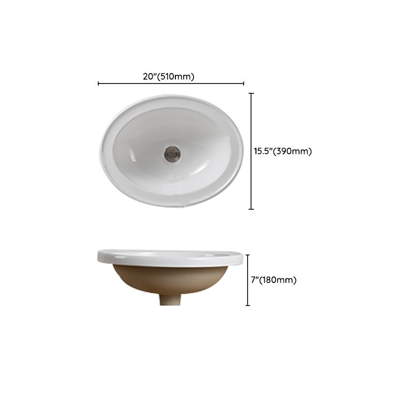 Traditional Drop-in Bathroom Sink Oval Porcelain with Overflow and Faucet Basin Clearhalo 'Bathroom Remodel & Bathroom Fixtures' 'Bathroom Sinks & Faucet Components' 'Bathroom Sinks' 'bathroom_sink' 'Home Improvement' 'home_improvement' 'home_improvement_bathroom_sink' 1200x1200_3272a843-1ce6-401f-acb7-c1f791c01d91