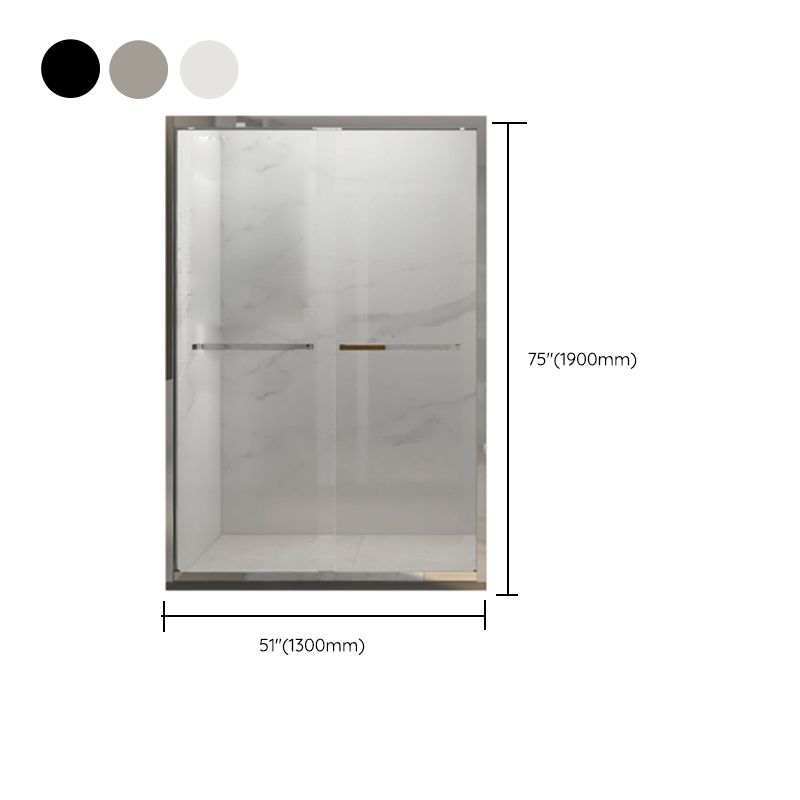 Modern Double Sliding Shower Door Frame Clear Metal Shower Bath Door Clearhalo 'Bathroom Remodel & Bathroom Fixtures' 'Home Improvement' 'home_improvement' 'home_improvement_shower_tub_doors' 'Shower and Tub Doors' 'shower_tub_doors' 'Showers & Bathtubs' 1200x1200_3279a8cc-f811-4d29-b5de-d14c657017df