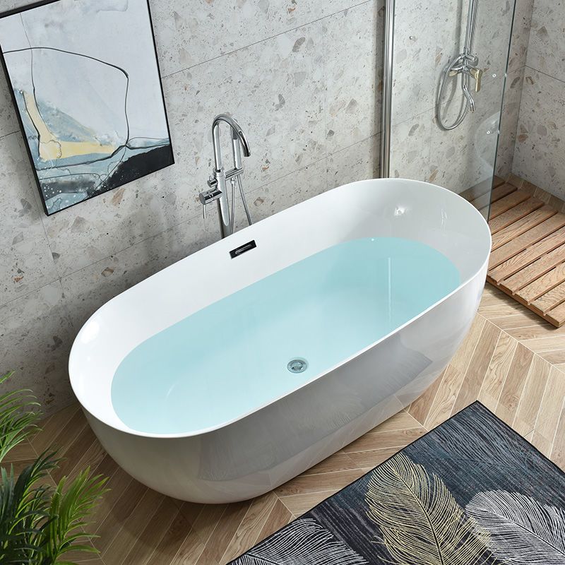 Antique Finish Soaking Bath Oval Stand Alone Modern Bath Tub Clearhalo 'Bathroom Remodel & Bathroom Fixtures' 'Bathtubs' 'Home Improvement' 'home_improvement' 'home_improvement_bathtubs' 'Showers & Bathtubs' 1200x1200_32b4b451-8e6b-43c1-bf88-72dd3669f246