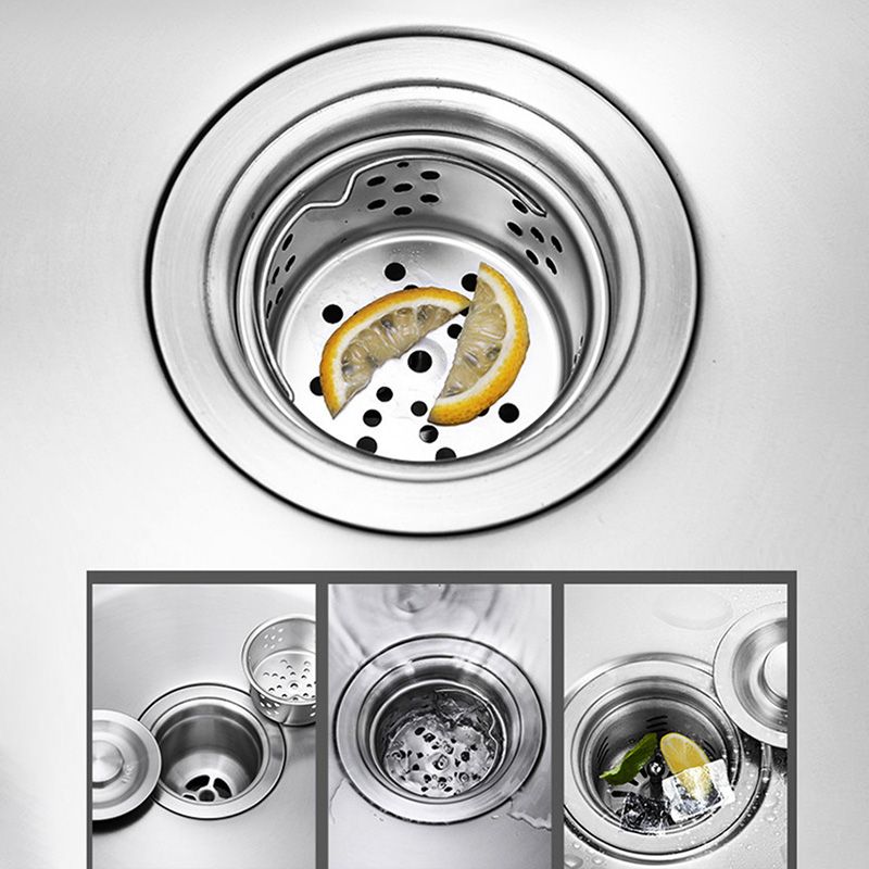 Modern Style Kitchen Sink Stainless Steel Dirt Resistant 1 Holes Drop-In Kitchen Sink Clearhalo 'Home Improvement' 'home_improvement' 'home_improvement_kitchen_sinks' 'Kitchen Remodel & Kitchen Fixtures' 'Kitchen Sinks & Faucet Components' 'Kitchen Sinks' 'kitchen_sinks' 1200x1200_32d49b5d-b885-4ecb-9bf7-d73511c161bc