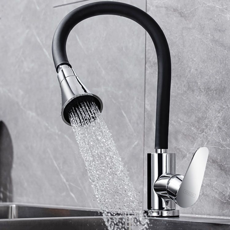 Contemporary Pull down Kitchen Faucet Single Handle 304 Stainless Steel Water Filler Clearhalo 'Home Improvement' 'home_improvement' 'home_improvement_kitchen_faucets' 'Kitchen Faucets' 'Kitchen Remodel & Kitchen Fixtures' 'Kitchen Sinks & Faucet Components' 'kitchen_faucets' 1200x1200_32d4f73d-daea-4994-9d04-0ea28a0e6261