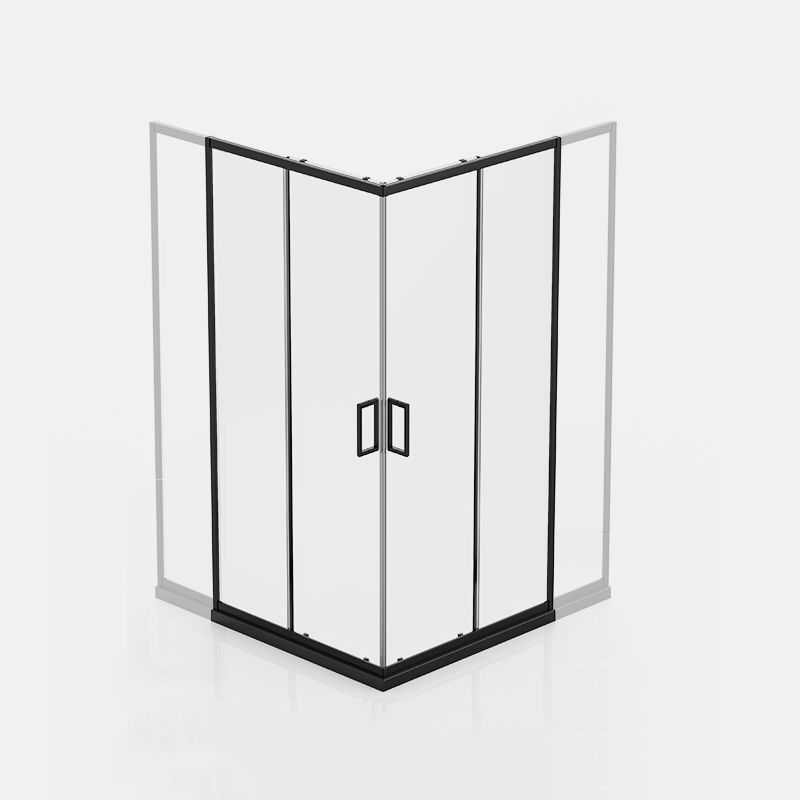 Semi-Frameless Tempered Glass Shower Enclosure with Half-Framed Shower Enclosure Clearhalo 'Bathroom Remodel & Bathroom Fixtures' 'Home Improvement' 'home_improvement' 'home_improvement_shower_stalls_enclosures' 'Shower Stalls & Enclosures' 'shower_stalls_enclosures' 'Showers & Bathtubs' 1200x1200_32e7cb2c-2136-424e-8d1a-8b5ec62aaf4d