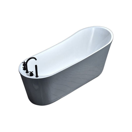 Modern Acrylic Freestanding Bathtub Soaking Single Slipper Tub in White Clearhalo 'Bathroom Remodel & Bathroom Fixtures' 'Bathtubs' 'Home Improvement' 'home_improvement' 'home_improvement_bathtubs' 'Showers & Bathtubs' 1200x1200_32eae38a-74c5-46f5-88c0-d70a623c22bc
