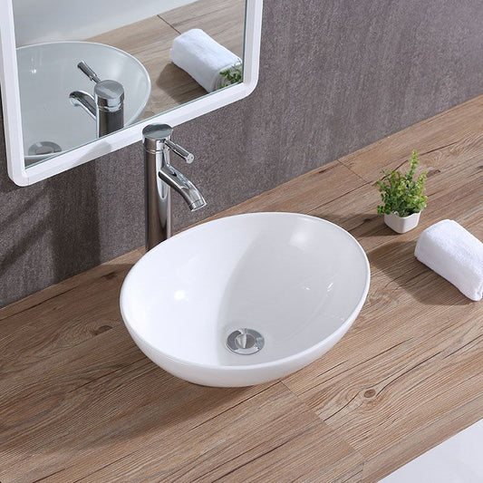 Modern Vessel Bathroom Sink Porcelain Oval Vessel Lavatory Sink(Not Included Faucet) Clearhalo 'Bathroom Remodel & Bathroom Fixtures' 'Bathroom Sinks & Faucet Components' 'Bathroom Sinks' 'bathroom_sink' 'Home Improvement' 'home_improvement' 'home_improvement_bathroom_sink' 1200x1200_33051b85-197f-4abb-b12f-a87d3f4b90a4