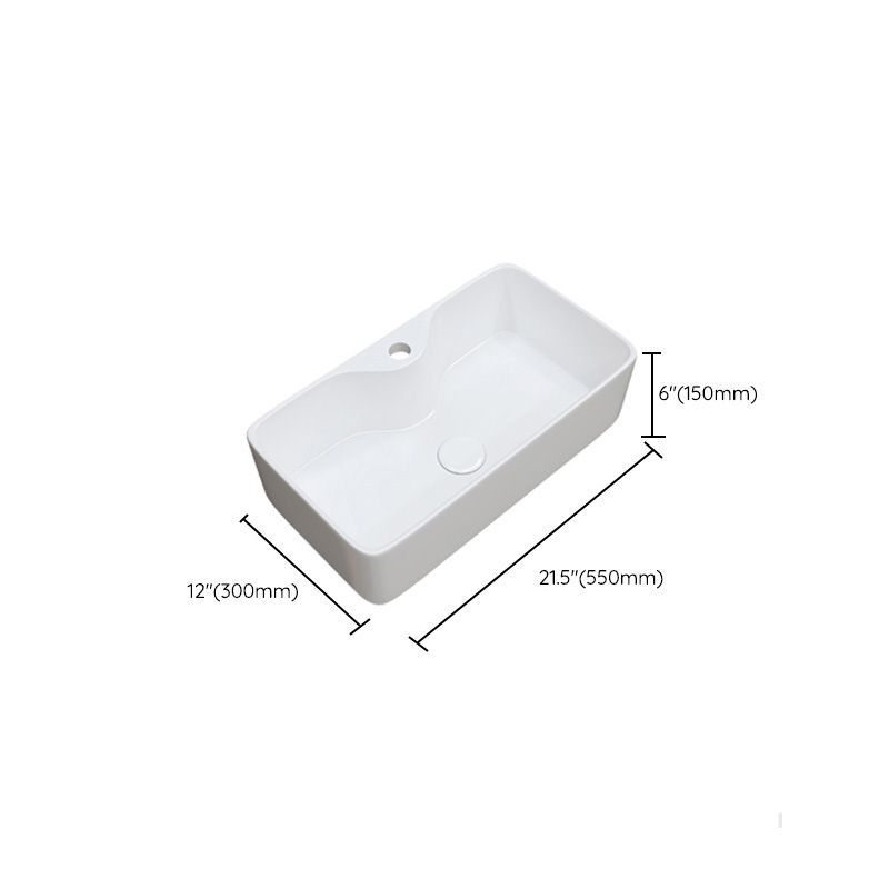 Fade Resistant Bath Sink White Rectangular Ceramic Faucet Vessel Bathroom Sink Clearhalo 'Bathroom Remodel & Bathroom Fixtures' 'Bathroom Sinks & Faucet Components' 'Bathroom Sinks' 'bathroom_sink' 'Home Improvement' 'home_improvement' 'home_improvement_bathroom_sink' 1200x1200_33129312-ff35-437f-8372-c8045aced278