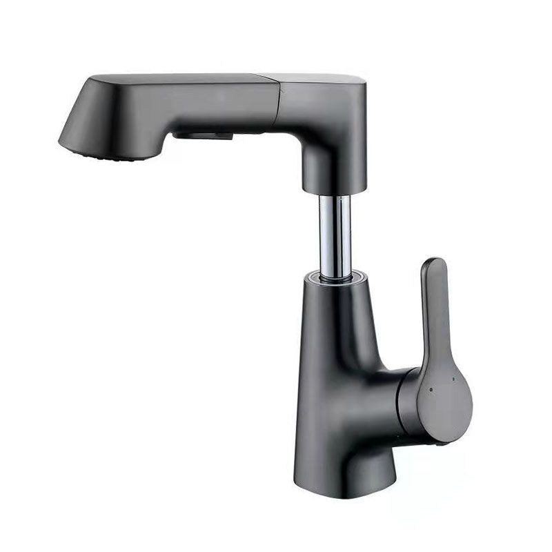 Modern Vessel Sink Faucet Lever Handle Copper Low Arc Retractable Vessel Faucet Clearhalo 'Bathroom Remodel & Bathroom Fixtures' 'Bathroom Sink Faucets' 'Bathroom Sinks & Faucet Components' 'bathroom_sink_faucets' 'Home Improvement' 'home_improvement' 'home_improvement_bathroom_sink_faucets' 1200x1200_331d31cb-873b-495c-a2a0-f6d1a528a7a7