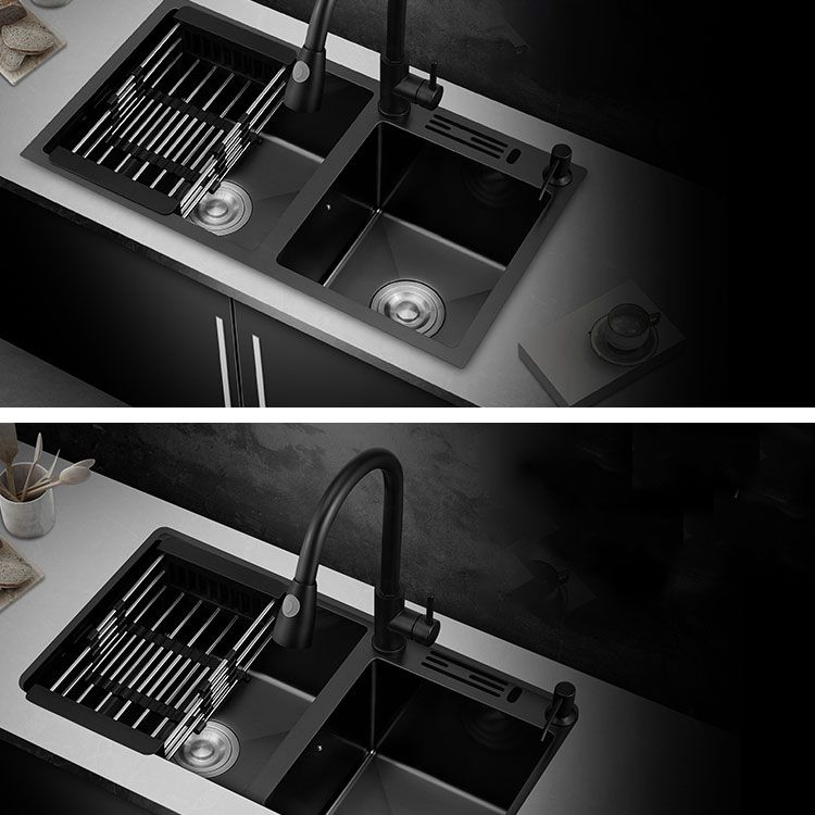 Classic Sink Stainless Steel Double Basin Workstation Sink with Faucet Clearhalo 'Home Improvement' 'home_improvement' 'home_improvement_kitchen_sinks' 'Kitchen Remodel & Kitchen Fixtures' 'Kitchen Sinks & Faucet Components' 'Kitchen Sinks' 'kitchen_sinks' 1200x1200_332d10d5-dfcd-446c-853d-11895d449f27