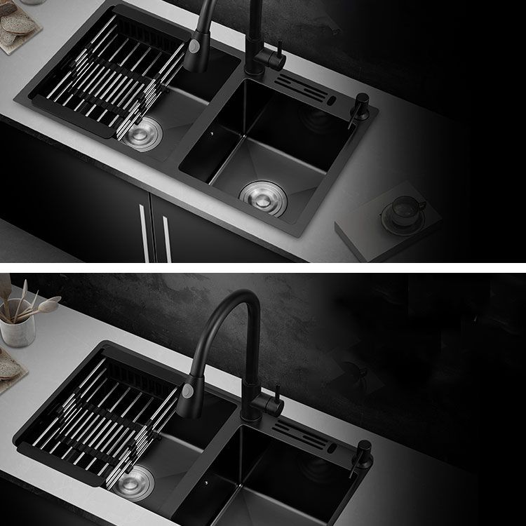 Classic Sink Stainless Steel Double Basin Workstation Sink with Faucet Clearhalo 'Home Improvement' 'home_improvement' 'home_improvement_kitchen_sinks' 'Kitchen Remodel & Kitchen Fixtures' 'Kitchen Sinks & Faucet Components' 'Kitchen Sinks' 'kitchen_sinks' 1200x1200_332d10d5-dfcd-446c-853d-11895d449f27