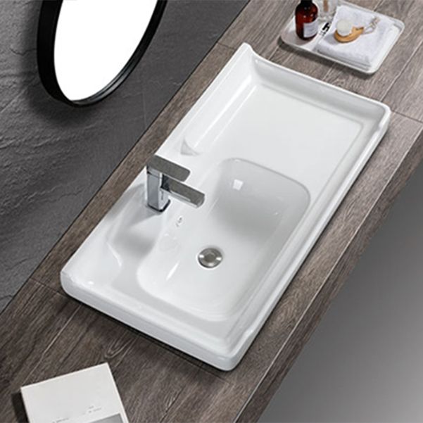 Modern Drop-in Bathroom Sink Rectangular Porcelain with Overflow Vessel Sink Clearhalo 'Bathroom Remodel & Bathroom Fixtures' 'Bathroom Sinks & Faucet Components' 'Bathroom Sinks' 'bathroom_sink' 'Home Improvement' 'home_improvement' 'home_improvement_bathroom_sink' 1200x1200_332ecb07-7ba6-4cba-85d3-18869067dffe