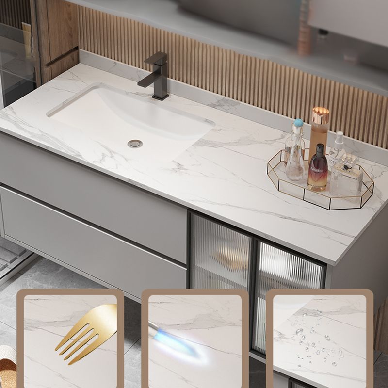 Bathroom Vanity Set Drawers Storage Shelf Ceramic Sink Vanity Set Clearhalo 'Bathroom Remodel & Bathroom Fixtures' 'Bathroom Vanities' 'bathroom_vanities' 'Home Improvement' 'home_improvement' 'home_improvement_bathroom_vanities' 1200x1200_334506b5-8363-428d-a3e0-caf8cdf47453