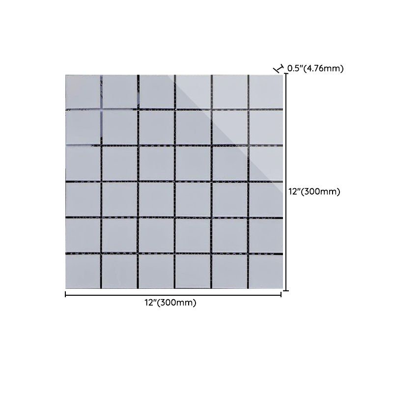 Black and White Wall Tile Mixed Material Mosaic Sheet Wall & Floor Tile Clearhalo 'Floor Tiles & Wall Tiles' 'floor_tiles_wall_tiles' 'Flooring 'Home Improvement' 'home_improvement' 'home_improvement_floor_tiles_wall_tiles' Walls and Ceiling' 1200x1200_3356ca87-8f46-4b01-b0e4-1c8420e14610