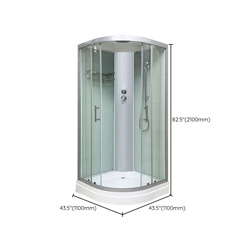 Contemporary Round Shower Stall Striped Framed Shower Stall with Ceiling Clearhalo 'Bathroom Remodel & Bathroom Fixtures' 'Home Improvement' 'home_improvement' 'home_improvement_shower_stalls_enclosures' 'Shower Stalls & Enclosures' 'shower_stalls_enclosures' 'Showers & Bathtubs' 1200x1200_33616a7f-d553-4720-9dfd-d702ed96a8bf