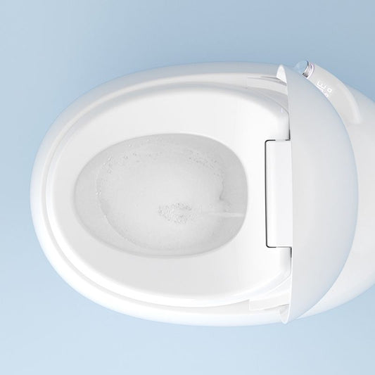 Heated Seat Smart Toilet Antimicrobial Foot Sensor Round Floor Mount Bidet Clearhalo 'Bathroom Remodel & Bathroom Fixtures' 'Bidets' 'Home Improvement' 'home_improvement' 'home_improvement_bidets' 'Toilets & Bidets' 1200x1200_33672eb0-93b6-4ac0-bfd0-56f5b8834d4d
