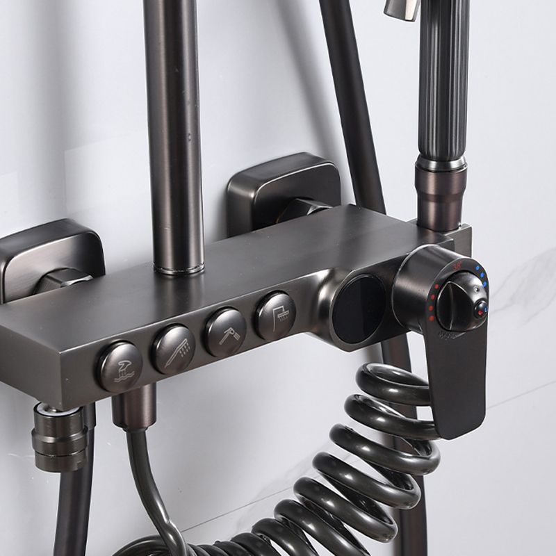 Brass Round Shower System Thermostatic Slide Bar Included Shower Set Clearhalo 'Bathroom Remodel & Bathroom Fixtures' 'Home Improvement' 'home_improvement' 'home_improvement_shower_faucets' 'Shower Faucets & Systems' 'shower_faucets' 'Showers & Bathtubs Plumbing' 'Showers & Bathtubs' 1200x1200_336933cf-e625-4bf5-b89b-d3a5c93a7dc5