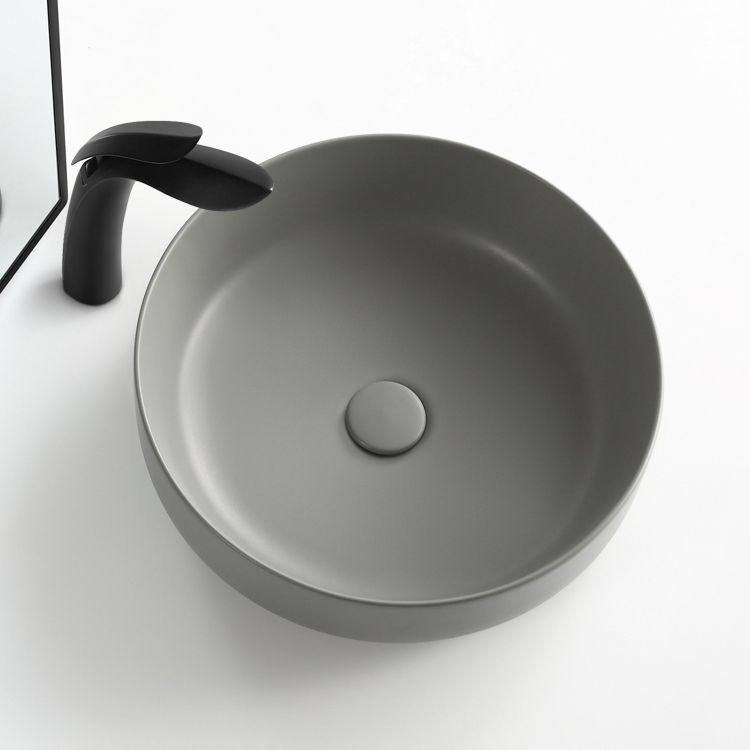 Modern Vessel Bathroom Sink Porcelain Specialty Shut-Off Valve Included Basin Sink Clearhalo 'Bathroom Remodel & Bathroom Fixtures' 'Bathroom Sinks & Faucet Components' 'Bathroom Sinks' 'bathroom_sink' 'Home Improvement' 'home_improvement' 'home_improvement_bathroom_sink' 1200x1200_338f2cf3-0949-459e-b9eb-ad21db24d36c