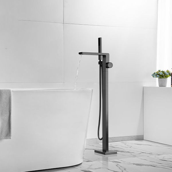 Modern Freestanding Faucet Metal Freestanding Tub Filler Trim Clearhalo 'Bathroom Remodel & Bathroom Fixtures' 'Bathtub Faucets' 'bathtub_faucets' 'Home Improvement' 'home_improvement' 'home_improvement_bathtub_faucets' 1200x1200_33937567-178f-4280-84b8-fb0d4120f2d1