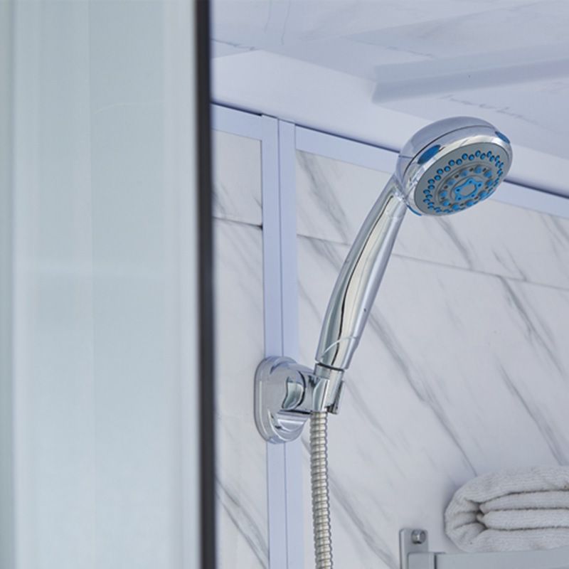 Rectangular Frosted Glass Shower Enclosure Single Sliding Framed Shower Enclosure Clearhalo 'Bathroom Remodel & Bathroom Fixtures' 'Home Improvement' 'home_improvement' 'home_improvement_shower_stalls_enclosures' 'Shower Stalls & Enclosures' 'shower_stalls_enclosures' 'Showers & Bathtubs' 1200x1200_339708ef-40b4-439c-9474-bb38882363c0