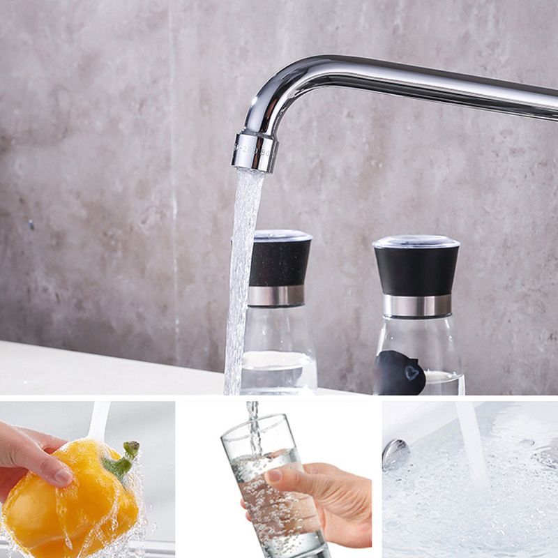 Modern Single Handle Kitchen Faucet Wall-mounted Water Faucet in Chrome Clearhalo 'Home Improvement' 'home_improvement' 'home_improvement_kitchen_faucets' 'Kitchen Faucets' 'Kitchen Remodel & Kitchen Fixtures' 'Kitchen Sinks & Faucet Components' 'kitchen_faucets' 1200x1200_339a224b-282d-4ee1-9383-26cb4199e4d2