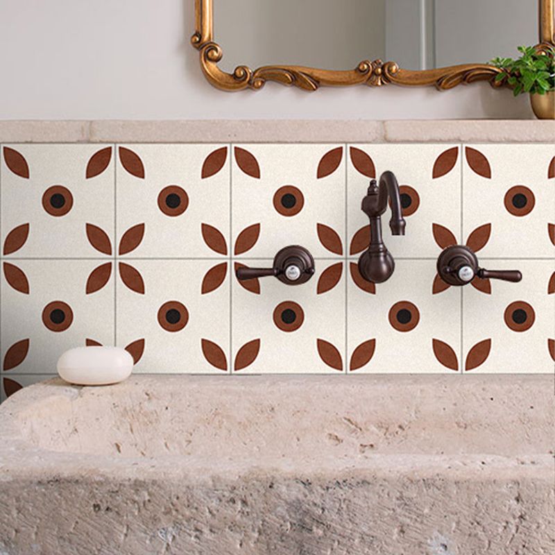 Indoor Vinyl Flooring Flower Print Peel and Stick Waterproof Square Vinyl Flooring Clearhalo 'Flooring 'Home Improvement' 'home_improvement' 'home_improvement_vinyl_flooring' 'Vinyl Flooring' 'vinyl_flooring' Walls and Ceiling' 1200x1200_33a95baa-aa17-47a8-8764-5ac1c469ed80