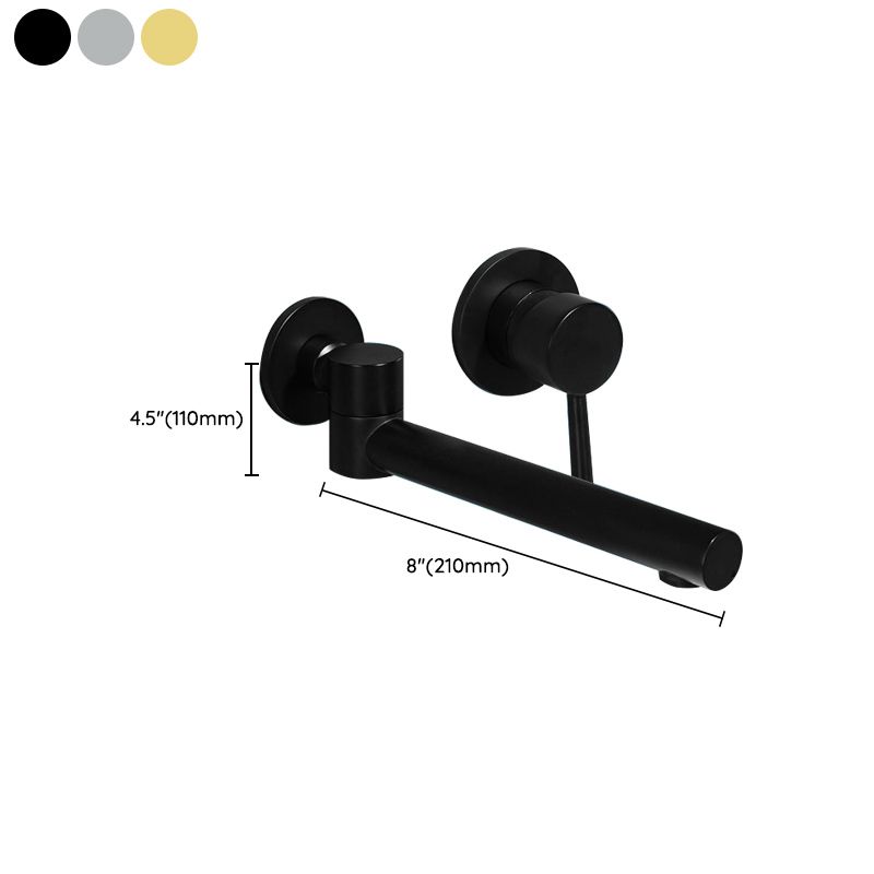 Contemporary Wall Mounted One Handle Kitchen Faucet Low Arch Water Filler Clearhalo 'Bathroom Remodel & Bathroom Fixtures' 'Bathtub Faucets' 'bathtub_faucets' 'Home Improvement' 'home_improvement' 'home_improvement_bathtub_faucets' 1200x1200_33bab02f-5d27-482f-a386-1ac1947507a7