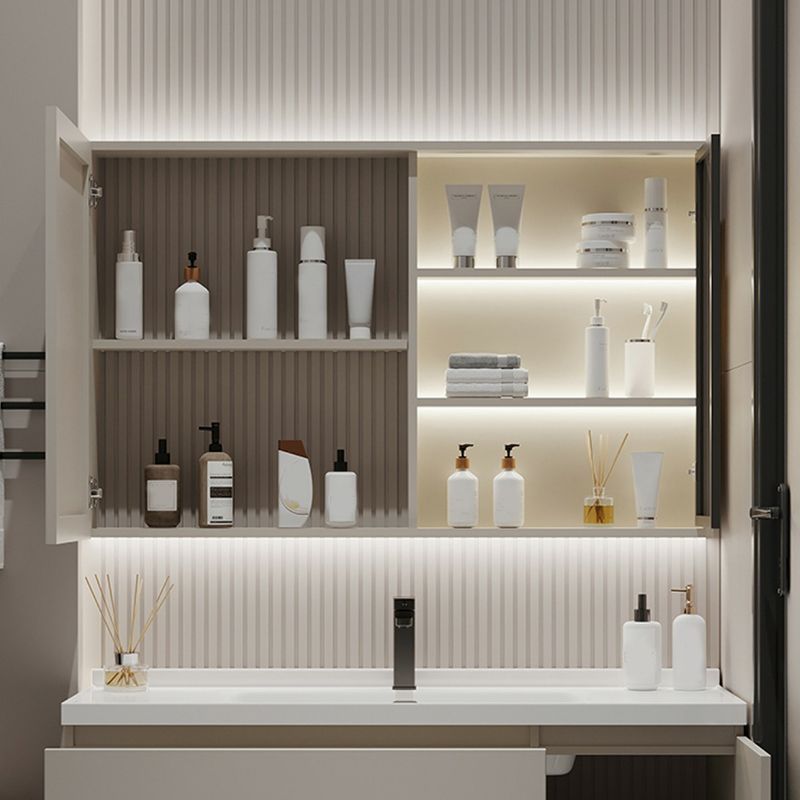 Single-Sink Grey Wall Mount Wood Modern Open Console with Sink Set Clearhalo 'Bathroom Remodel & Bathroom Fixtures' 'Bathroom Vanities' 'bathroom_vanities' 'Home Improvement' 'home_improvement' 'home_improvement_bathroom_vanities' 1200x1200_33cb0fde-b386-41b1-a689-0b0a46deaf05