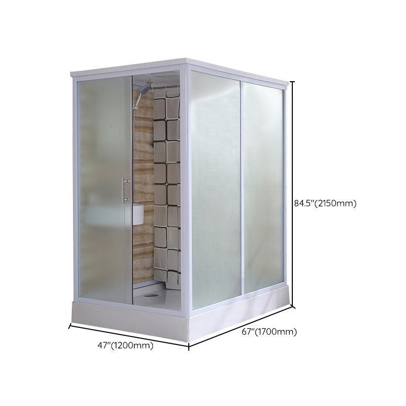 Modern Frosted Shower Stall Rectangle Tempered Shower Stall for Bathroom Clearhalo 'Bathroom Remodel & Bathroom Fixtures' 'Home Improvement' 'home_improvement' 'home_improvement_shower_stalls_enclosures' 'Shower Stalls & Enclosures' 'shower_stalls_enclosures' 'Showers & Bathtubs' 1200x1200_33d5db8e-885b-44c3-8daa-9afb5151b051