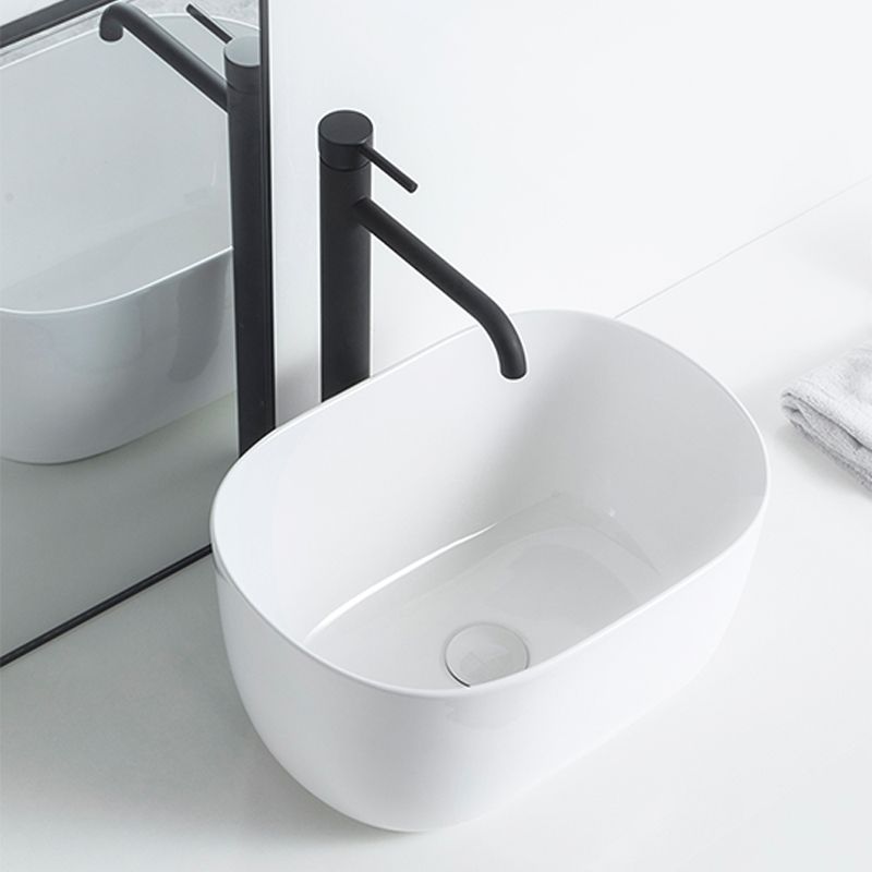 Modern Vessel Lavatory Sink Oval Porcelain with Pop-Up Drain Vessel Sink Clearhalo 'Bathroom Remodel & Bathroom Fixtures' 'Bathroom Sinks & Faucet Components' 'Bathroom Sinks' 'bathroom_sink' 'Home Improvement' 'home_improvement' 'home_improvement_bathroom_sink' 1200x1200_33d8c533-2a53-46d3-977d-40ce75d1f260