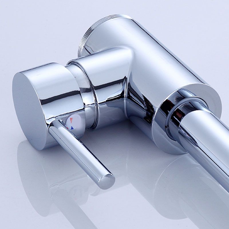 Contemporary Bathroom Faucet Floor Mounted Copper One Handle Freestanding Tub Filler Trim Clearhalo 'Bathroom Remodel & Bathroom Fixtures' 'Bathtub Faucets' 'bathtub_faucets' 'Home Improvement' 'home_improvement' 'home_improvement_bathtub_faucets' 1200x1200_33e1491d-4534-46be-aef7-c569899290fa