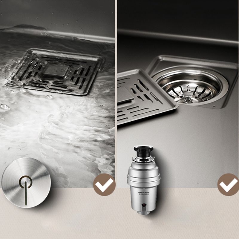 Modern Style Kitchen Sink Stainless Steel 1 Holes Kitchen Sink with Soap Dispenser Clearhalo 'Home Improvement' 'home_improvement' 'home_improvement_kitchen_sinks' 'Kitchen Remodel & Kitchen Fixtures' 'Kitchen Sinks & Faucet Components' 'Kitchen Sinks' 'kitchen_sinks' 1200x1200_34049c99-ad5b-4080-8dd3-5971641ad623