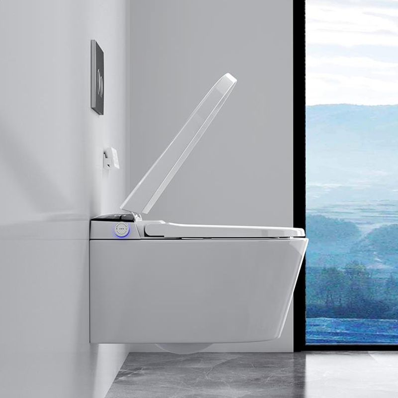 Elongated Wall Mounted Bidet with Heated Seat White 12.20" High Temperature Control Bidet Clearhalo 'Bathroom Remodel & Bathroom Fixtures' 'Bidets' 'Home Improvement' 'home_improvement' 'home_improvement_bidets' 'Toilets & Bidets' 1200x1200_341ba565-aba3-4cbe-a398-2ad2552ef166