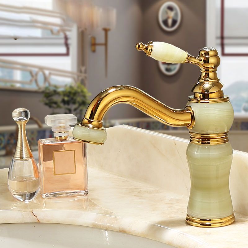 Deck Mounted Copper Tub Faucet Low Arc Roman Tub Faucet Set with Jade Clearhalo 'Bathroom Remodel & Bathroom Fixtures' 'Bathroom Sink Faucets' 'Bathroom Sinks & Faucet Components' 'bathroom_sink_faucets' 'Home Improvement' 'home_improvement' 'home_improvement_bathroom_sink_faucets' 1200x1200_341c551b-8979-4f25-9acb-76a32af88aaf