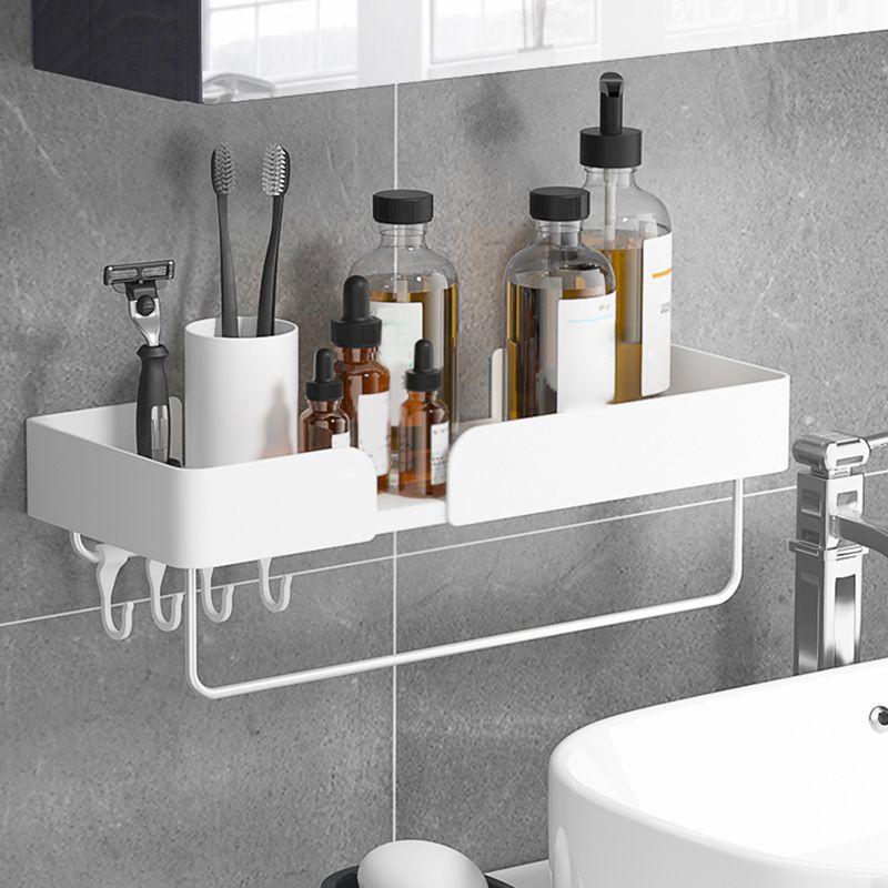 White Bathroom Set Modern 1/2/3 - Piece Anti-rust Bath Shelf Clearhalo 'Bathroom Hardware Sets' 'Bathroom Hardware' 'Bathroom Remodel & Bathroom Fixtures' 'bathroom_hardware_sets' 'Home Improvement' 'home_improvement' 'home_improvement_bathroom_hardware_sets' 1200x1200_34357e2a-d4f5-49de-9506-f3fc709934fc