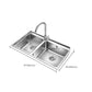 Stainless Steel Kitchen Sink Overflow Hole Design Kitchen Double Sink Clearhalo 'Home Improvement' 'home_improvement' 'home_improvement_kitchen_sinks' 'Kitchen Remodel & Kitchen Fixtures' 'Kitchen Sinks & Faucet Components' 'Kitchen Sinks' 'kitchen_sinks' 1200x1200_344bad33-bf38-49ad-a214-ffa9bb542e84