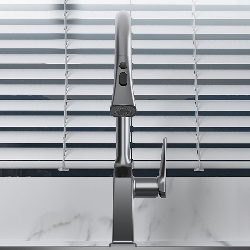 Metal Kitchen Faucet Pull down Sprayer Kitchen Faucet with Single Handle Clearhalo 'Home Improvement' 'home_improvement' 'home_improvement_kitchen_faucets' 'Kitchen Faucets' 'Kitchen Remodel & Kitchen Fixtures' 'Kitchen Sinks & Faucet Components' 'kitchen_faucets' 1200x1200_344e8f56-570f-4d8d-8a00-f2c2442afb96