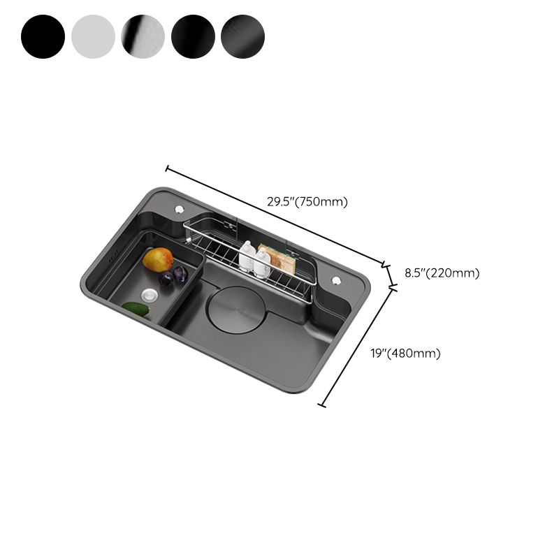 Stainless Steel Kitchen Sink Modern Style Kitchen Sink with Drain Strainer Kit Clearhalo 'Home Improvement' 'home_improvement' 'home_improvement_kitchen_sinks' 'Kitchen Remodel & Kitchen Fixtures' 'Kitchen Sinks & Faucet Components' 'Kitchen Sinks' 'kitchen_sinks' 1200x1200_34600677-0f35-407f-b32f-79fae9049ae1