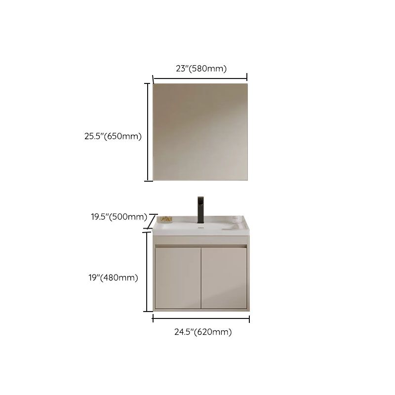White Modern Rectangular Wall Mounted Standard Bathroom Sink Vanity Clearhalo 'Bathroom Remodel & Bathroom Fixtures' 'Bathroom Vanities' 'bathroom_vanities' 'Home Improvement' 'home_improvement' 'home_improvement_bathroom_vanities' 1200x1200_3491110e-c2f2-4409-b7ba-ceb9242bc3b1