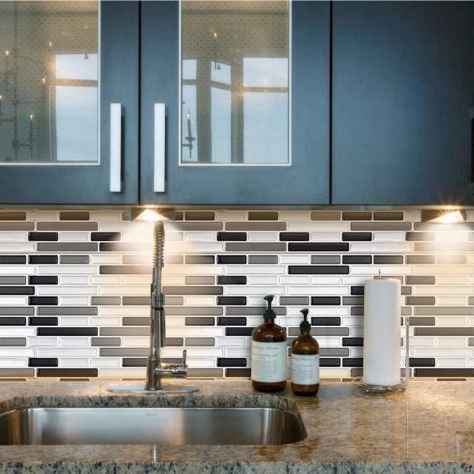 Peel & Stick Subway Tile Stain Resistant Plastic Rectangle Peel and Stick Tile 2 Pack Clearhalo 'Flooring 'Home Improvement' 'home_improvement' 'home_improvement_peel_stick_blacksplash' 'Peel & Stick Backsplash Tile' 'peel_stick_blacksplash' 'Walls & Ceilings' Walls and Ceiling' 1200x1200_34a04d3b-adf7-4298-93c3-c0d9d750ca43