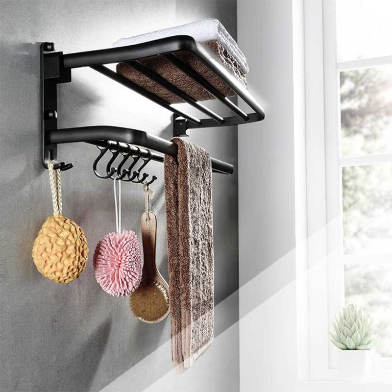 Modern Aluminum Bath Hardware Set Black Bathroom Accessory Kit Clearhalo 'Bathroom Hardware Sets' 'Bathroom Hardware' 'Bathroom Remodel & Bathroom Fixtures' 'bathroom_hardware_sets' 'Home Improvement' 'home_improvement' 'home_improvement_bathroom_hardware_sets' 1200x1200_34b0ef30-92b4-4767-a6b9-5c8686e89308