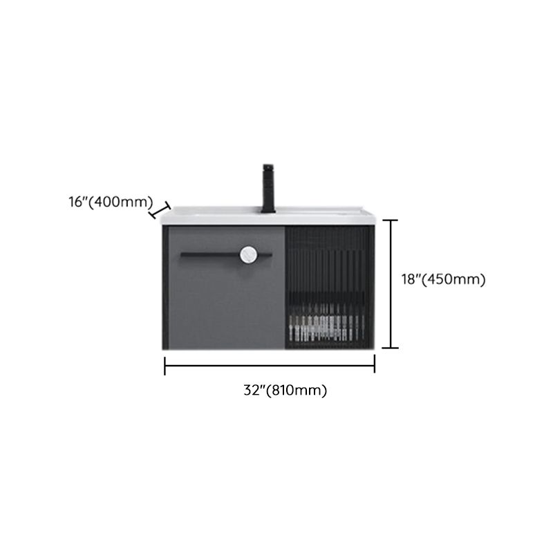 Wall Mount Bath Vanity Set Mirror Grey Rectangle Wood Bathroom Vanity with Single Sink Clearhalo 'Bathroom Remodel & Bathroom Fixtures' 'Bathroom Vanities' 'bathroom_vanities' 'Home Improvement' 'home_improvement' 'home_improvement_bathroom_vanities' 1200x1200_34b854a5-5a09-407f-8150-c533cb897306