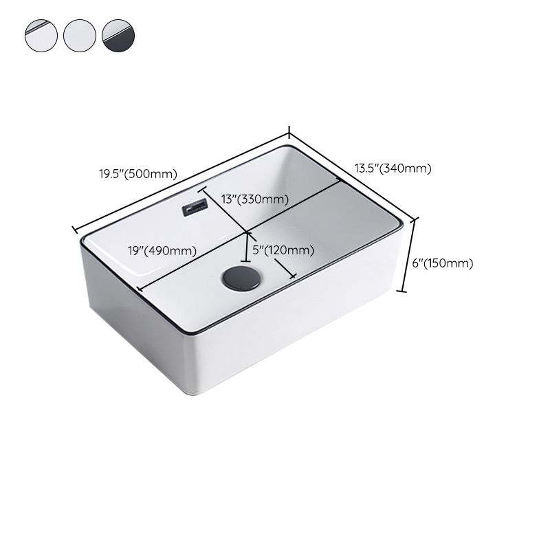 Modern Porcelain Trough Sink Rectangular Trough Bathroom Sink Clearhalo 'Bathroom Remodel & Bathroom Fixtures' 'Bathroom Sinks & Faucet Components' 'Bathroom Sinks' 'bathroom_sink' 'Home Improvement' 'home_improvement' 'home_improvement_bathroom_sink' 1200x1200_34bfae27-9de3-46a4-bc9c-eeac307d231a